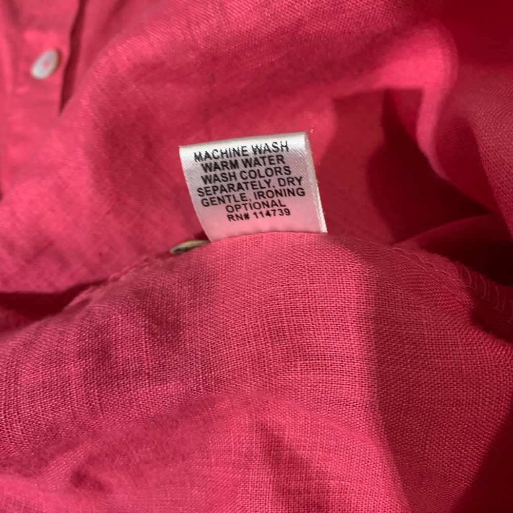 FLAX button down tunic linen shirt - Picture 6 of 9